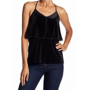 Anthropologie • Double Layer Ribbed Velvet Top